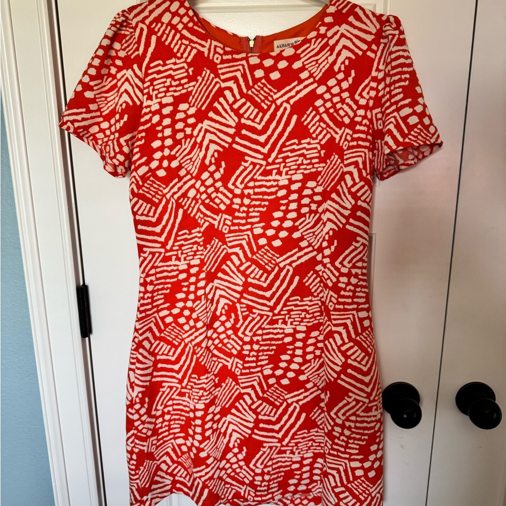 Altar'd State Red and White Patterned Dress